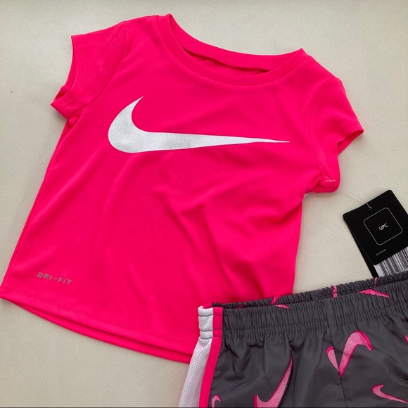 Nike cute pink active shorts set 2171 - Picture 2 of 5